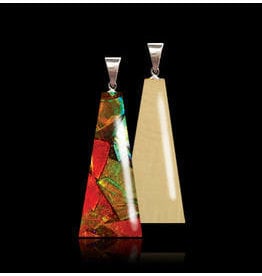 Mammoth Ivory & Ammolite Lyuba Reversible Necklace Mammoth Ivory & Ammolite Lyuba Reversible Necklace