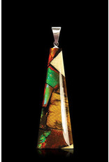 Mammoth Ivory & Ammolite Large Dima Flare Necklace-DF2