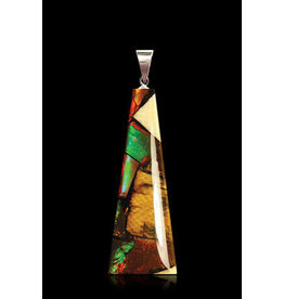 Mammoth Ivory & Ammolite Large Dima Flare Necklace