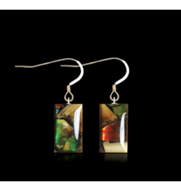 Boucles d'Oreilles en Ivoire de Mammouth & Ammolite "Dima" - DR3