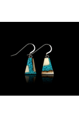 Dima Flare Earrings Mammoth Ivory & Turquoise - DFT3