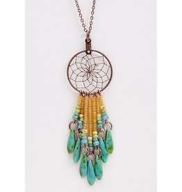 Dream Catcher Necklace with Beads