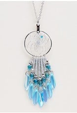 Dream Catcher Necklace with Beads - DC20-P