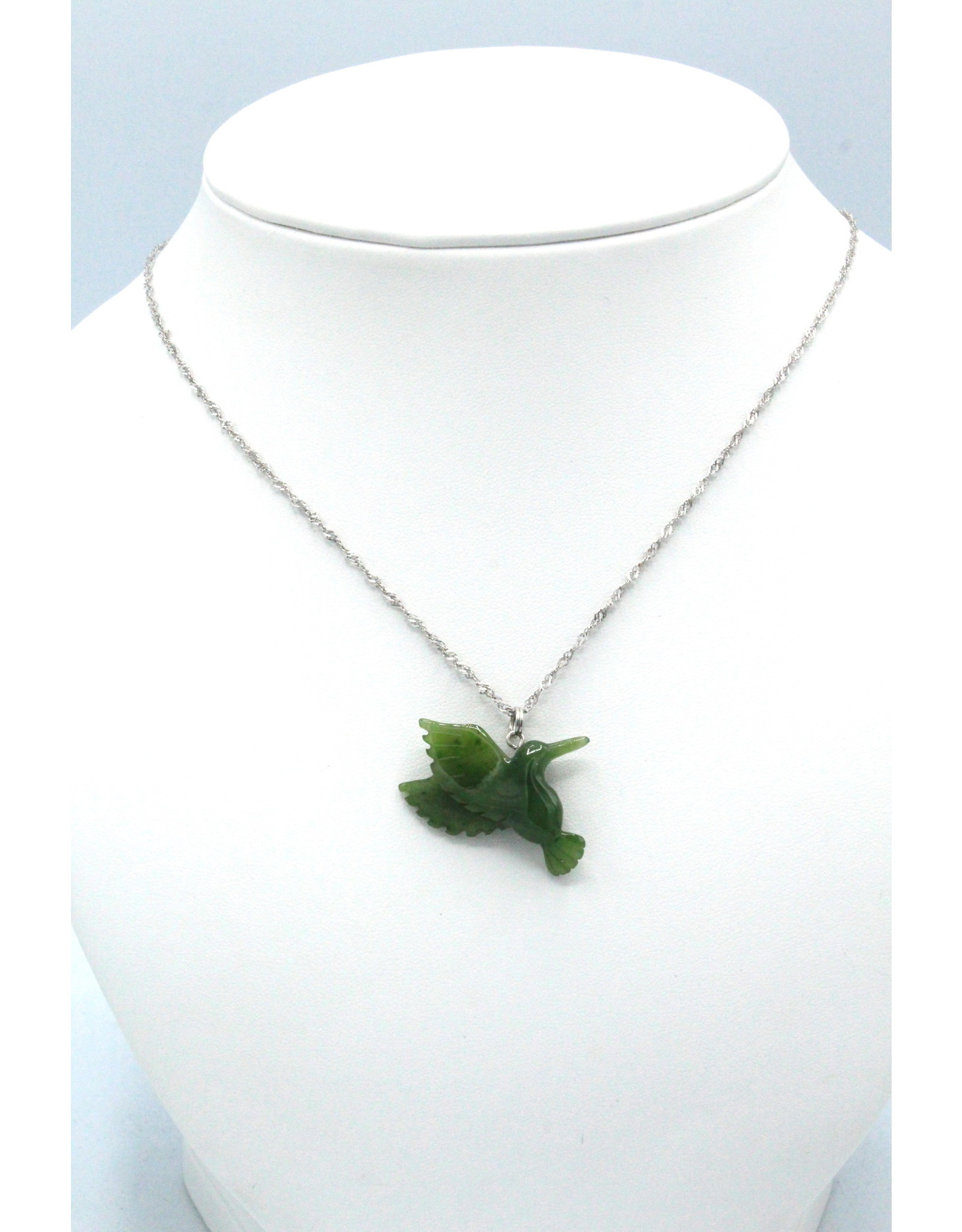 Collier colibri en Jade - JPS118