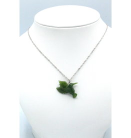 Collier colibri en Jade