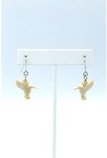 Mammoth Ivory Hummingbird Earrings - MDS67