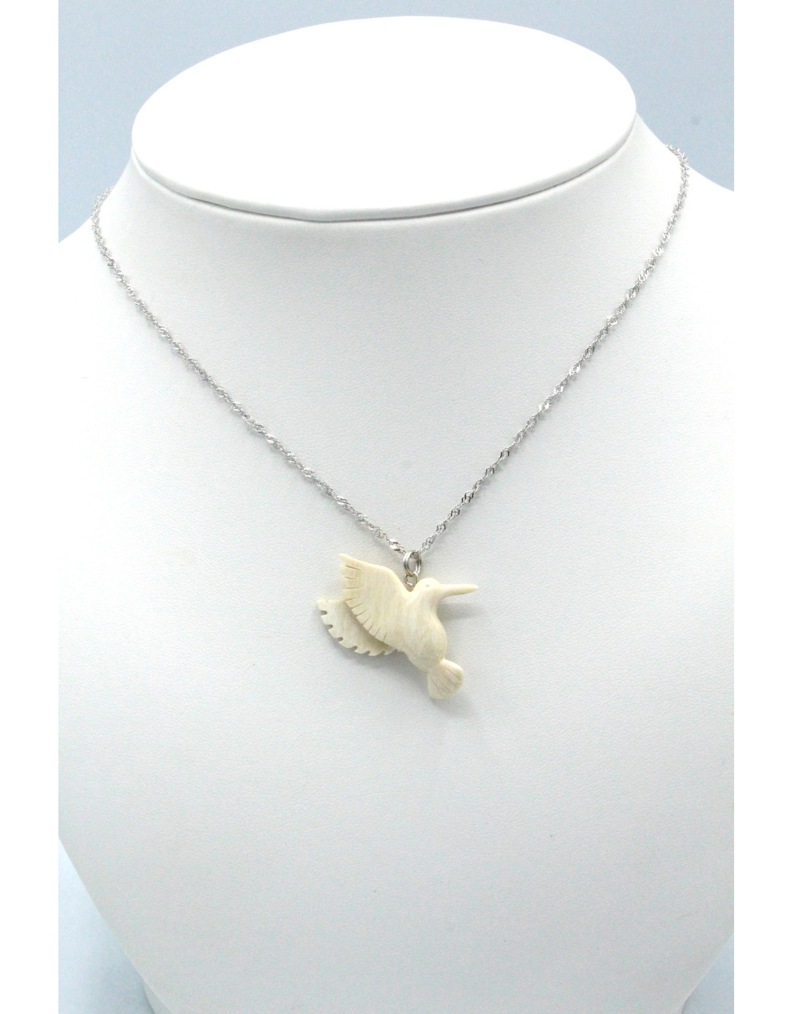 Collier Colibri en Ivoire de Mammouth Fossilisé - MPS118