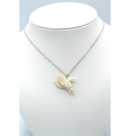 Collier Colibri en Ivoire de Mammouth Fossilisé - MPS118