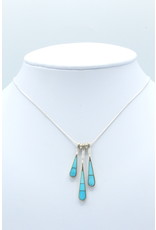 3 Tear Necklace Turquoise - N108-62
