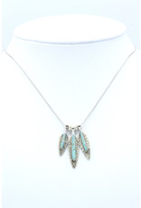 3 Feather Necklace - FNT2