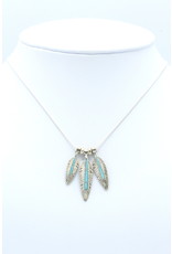 3 Feather Necklace - FNT1