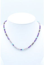 Beaded Necklace Purple Shakalo - BNP1