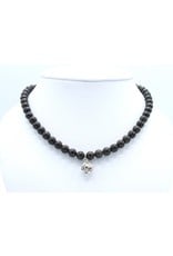 Black Granite and Swarovski Necklace - NGN03