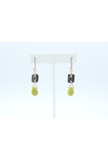 Boucles d’Oreilles Lewisonite & Grenat Hessonite - ERLG01