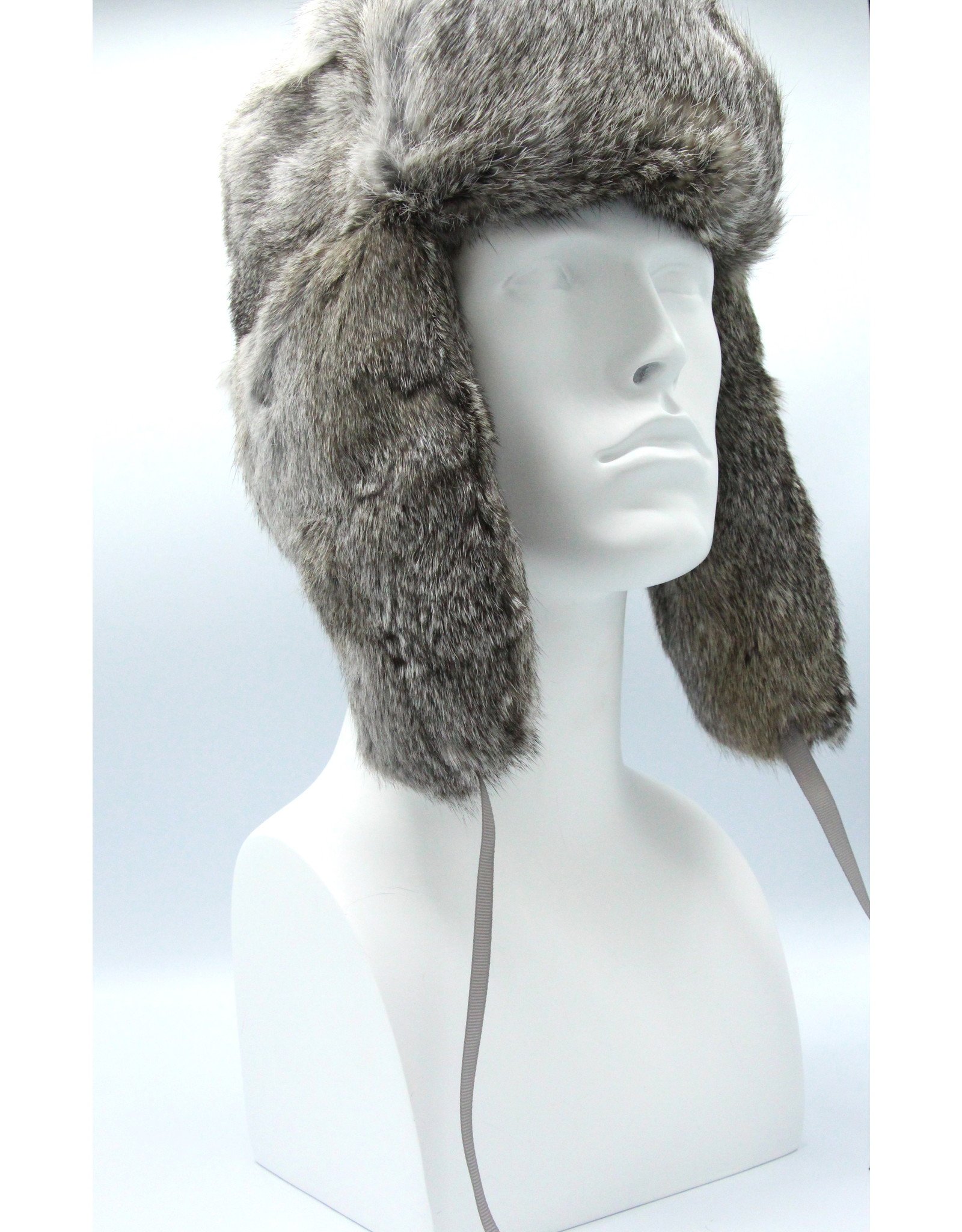 Rabbit Trooper Hat Grey Flat