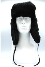 Rabbit Trooper Hat Black Flat