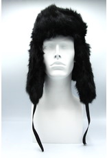 Rabbit Trooper Hat Black Flat