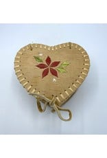 Medium Heart Birch Bark Basket - 20073B