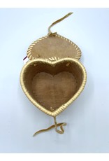 Medium Heart Birch Bark Basket - 20073B