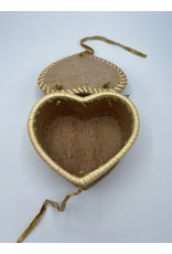 Medium Heart Birch Bark Basket - 20071B