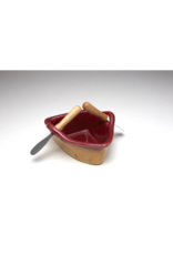 Boat Dip Pot - Red & Gold