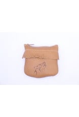 Small Leather Coin Purse 202 Light Brown - Wolf