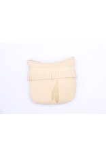 Small Leather Coin Purse 202 Cream - Feather