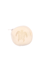 Small Round Coin Purse 611 Cream - Turtle