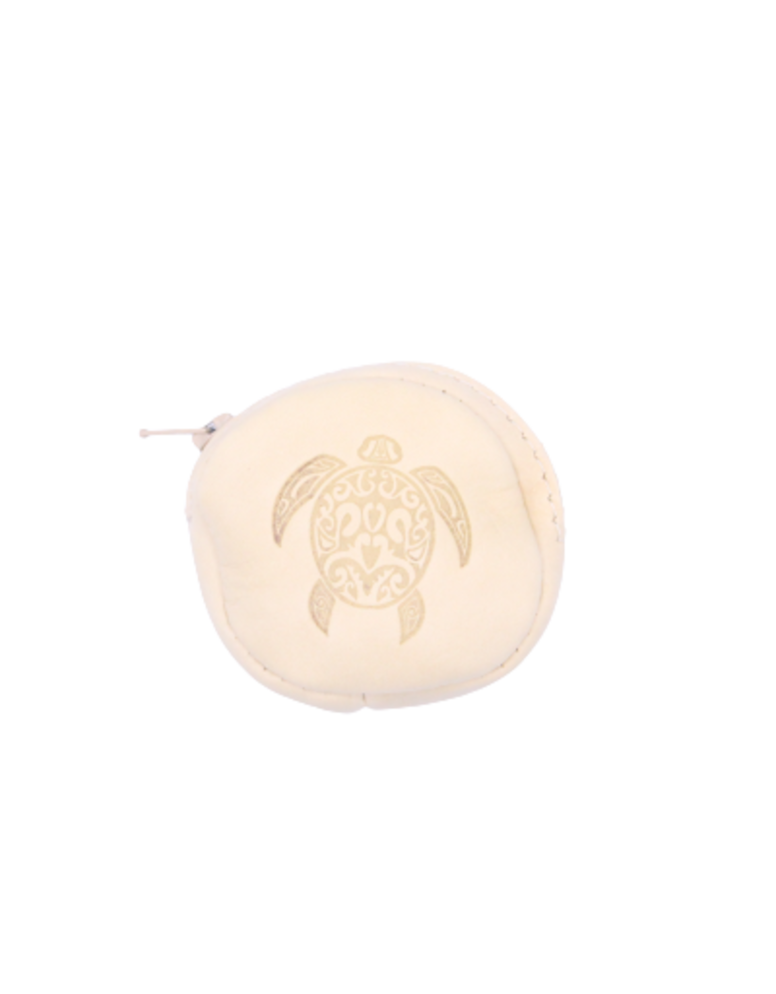 Small Round Coin Purse 611 Cream - Turtle