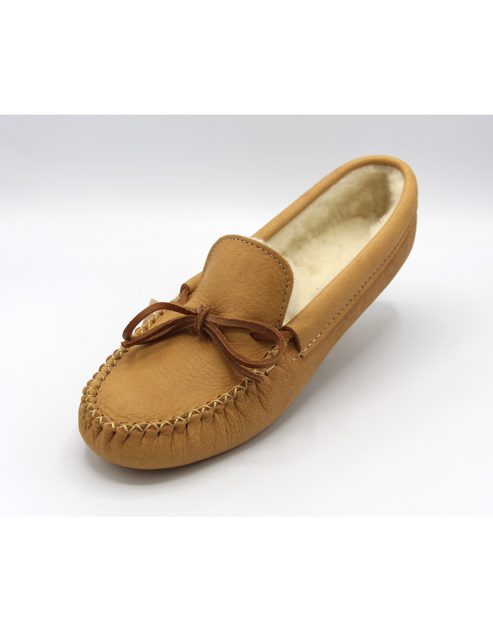 Men Moose Hide Lined Moccasin - Brown