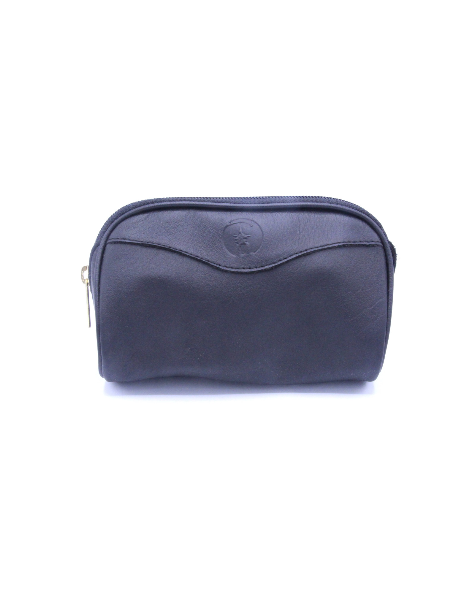 Black Leather Muskox Toiletry Bag