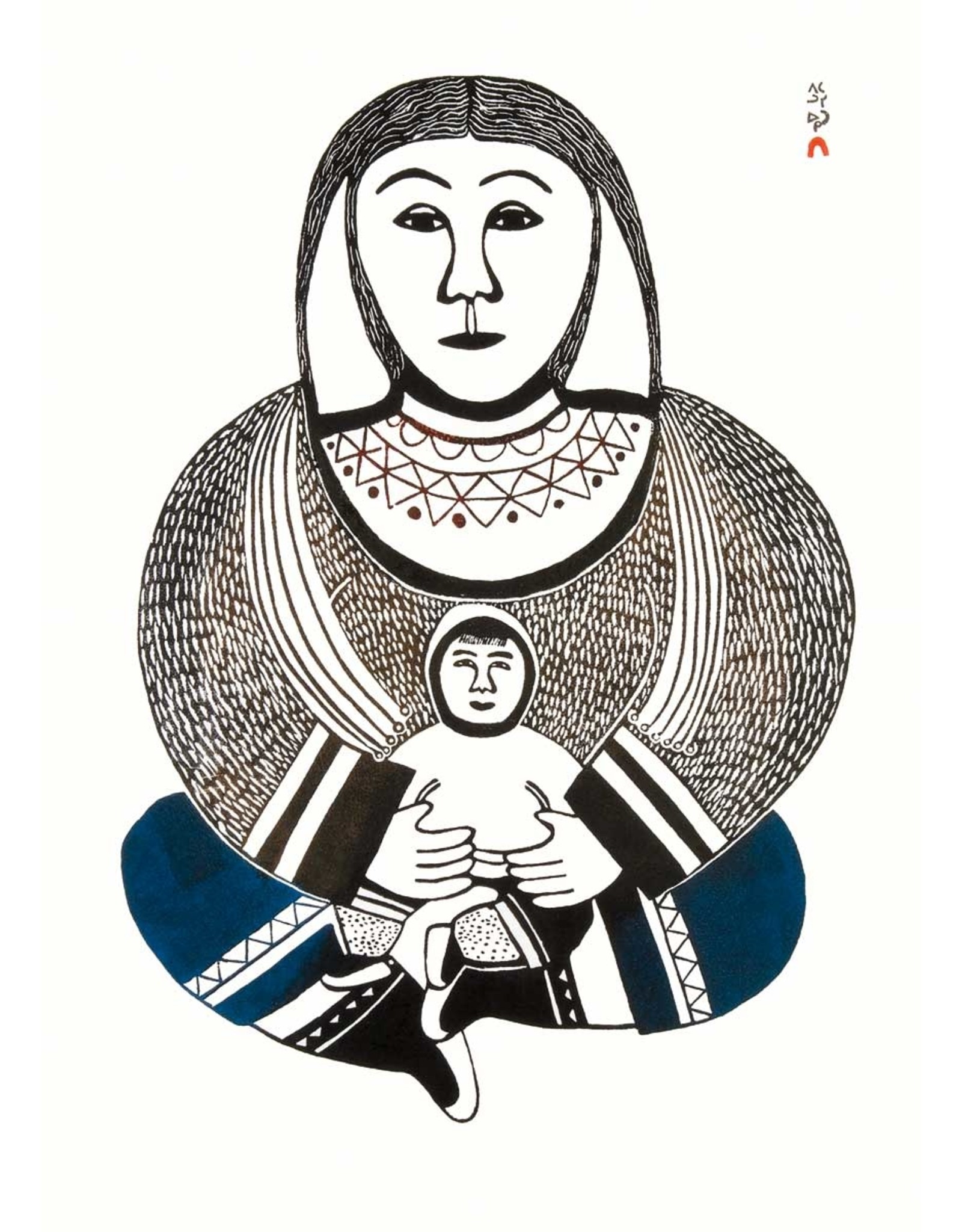 Mother and Child by Pitaloosie Saila Card