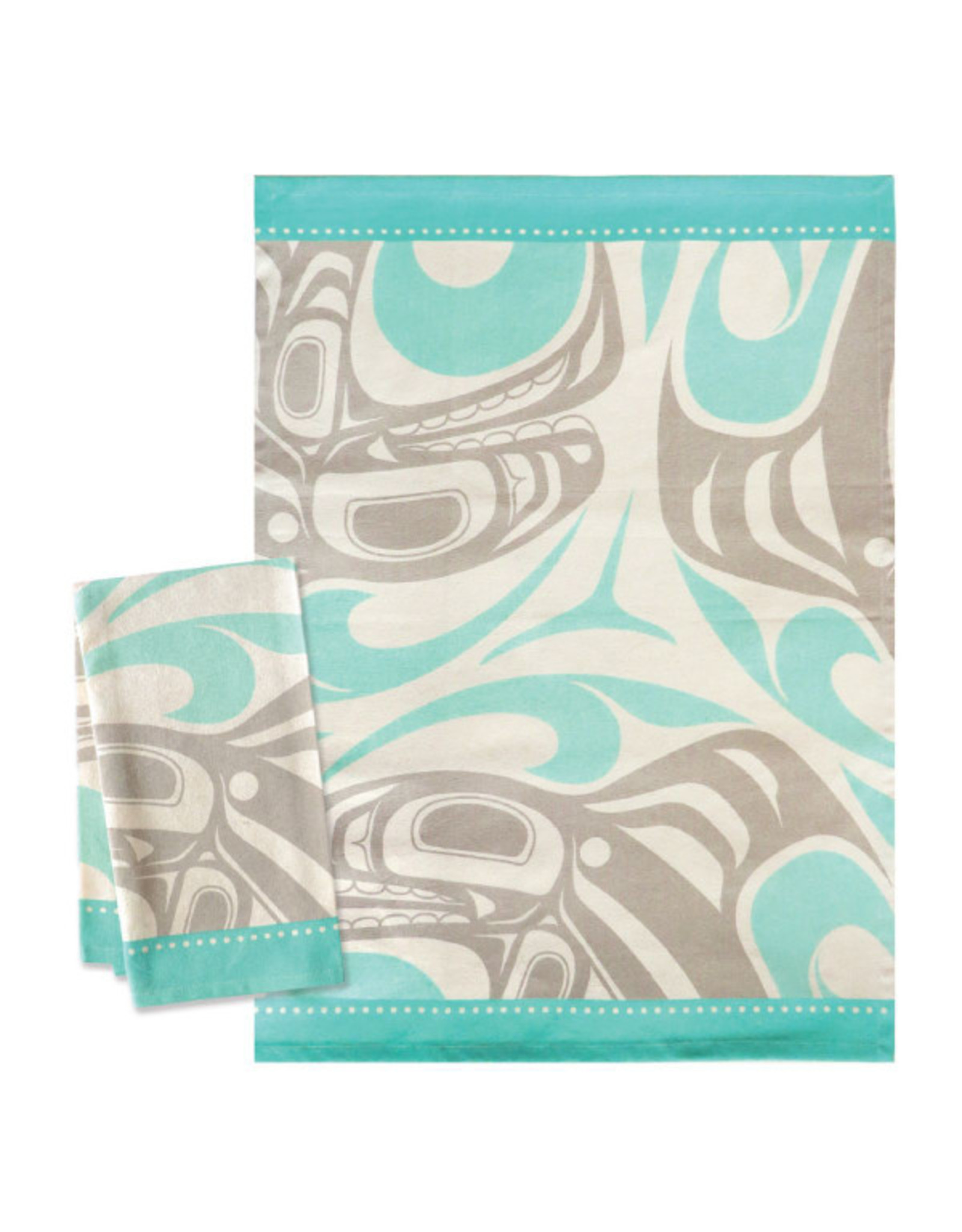 Printed Tea Towel - Killer Whale by Trevor Angus