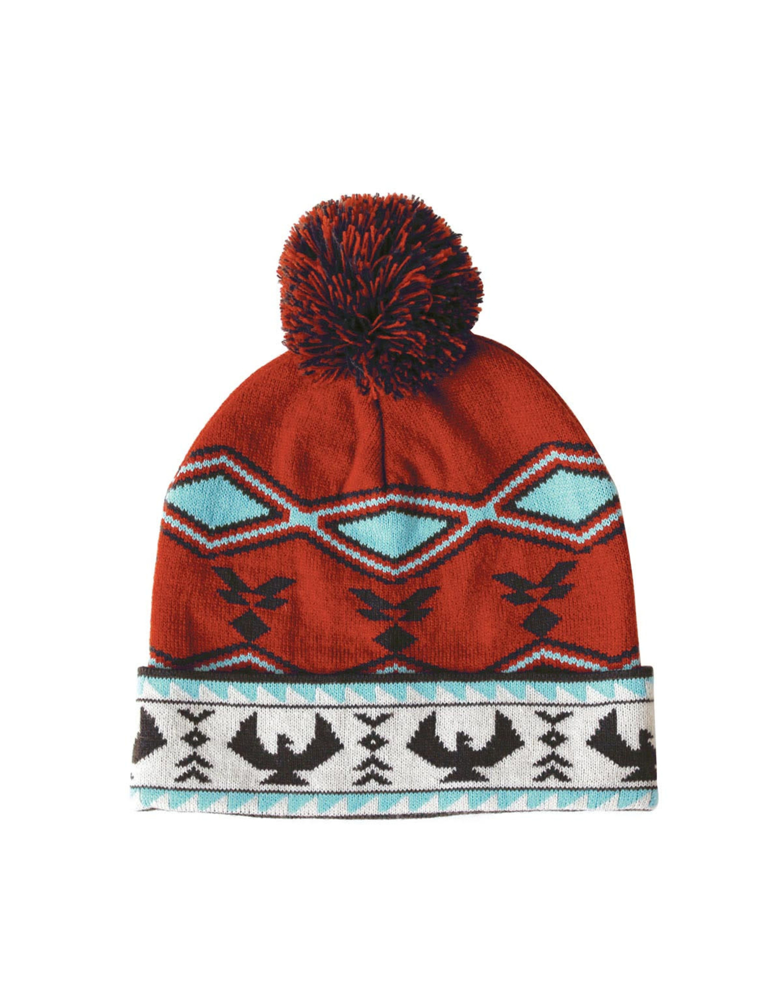 Knitted Tuque with Pom Pom - Salish Weaving Collection - Spirit of the Sky by Leila Stogan (TQSSS)