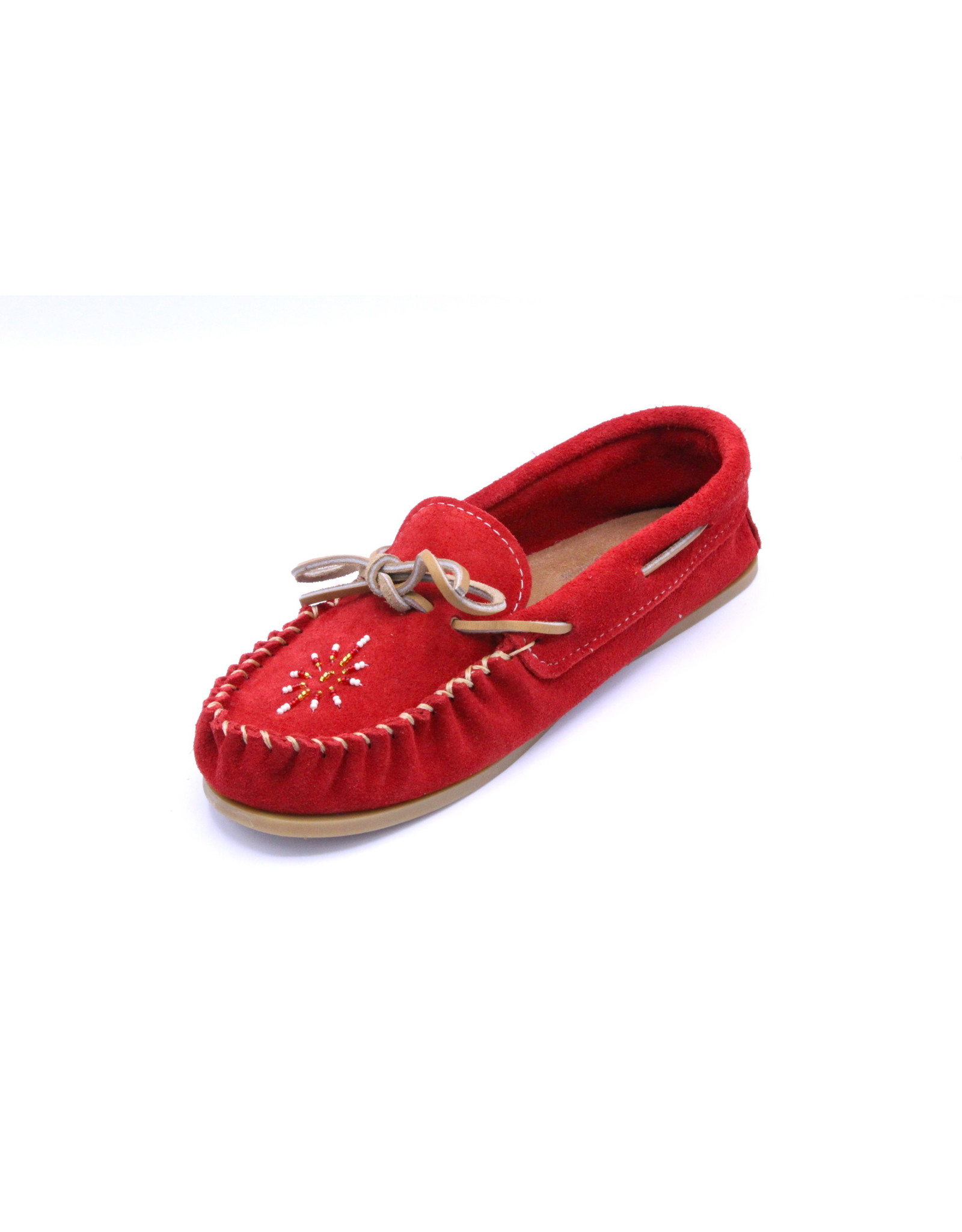 Ladies Red Apple Moccasin with Sole