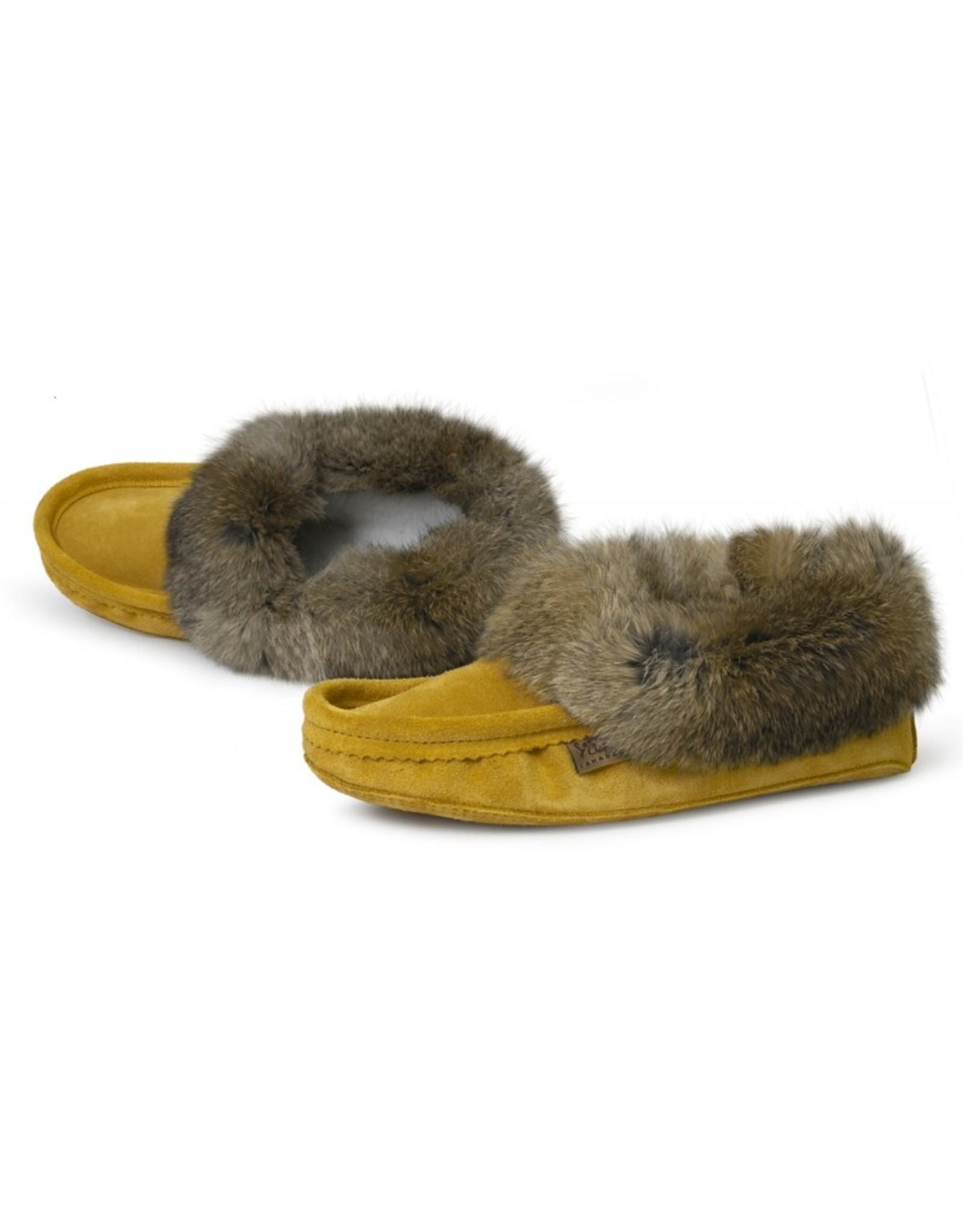 Mens Indian Tan Suede Slipper with Fur - 648M