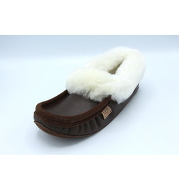 Mens Wool Moccasin Slipper - Saturn Brown