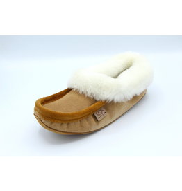 Mens Wool Mocassin Slipper - Moka Dark Tan