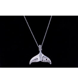 Whale Tail with Garnet Necklace by Hollie Bear