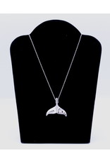 Whale Tail with Garnet Necklace by Hollie Bear - HBN02