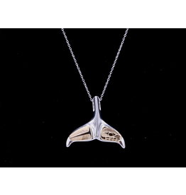 Whale Tail Silver & Gold Necklace by Hollie Bear