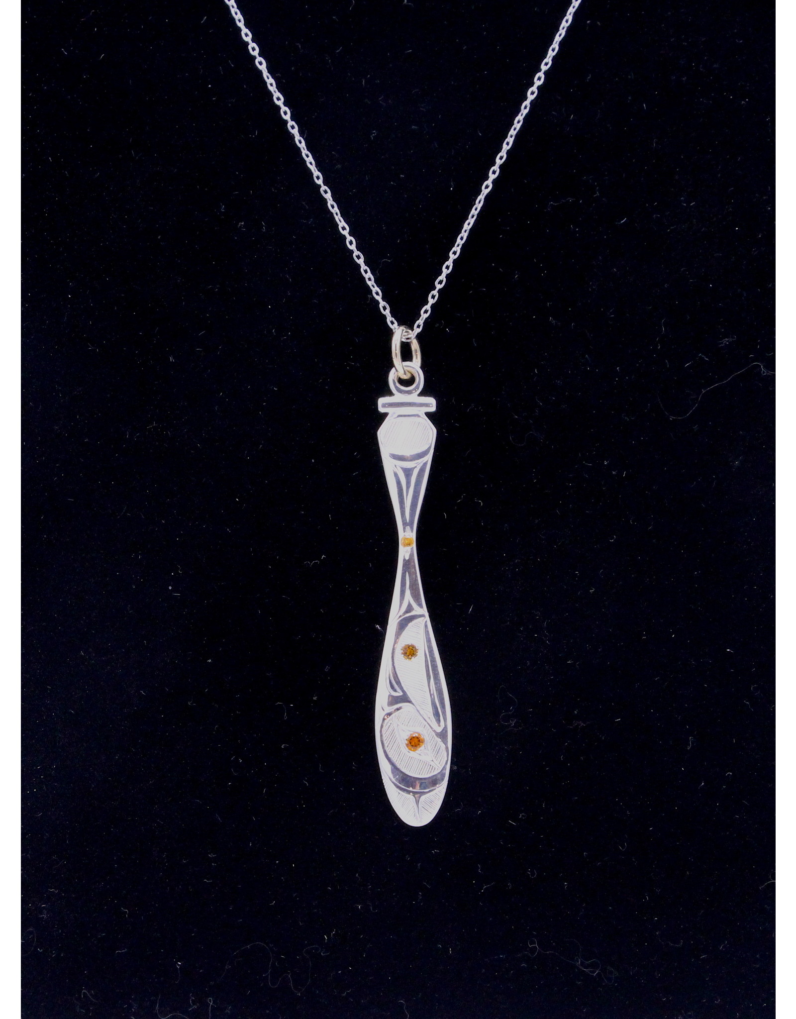 Raven with Citrine Necklace by Hollie Bear - HBN10