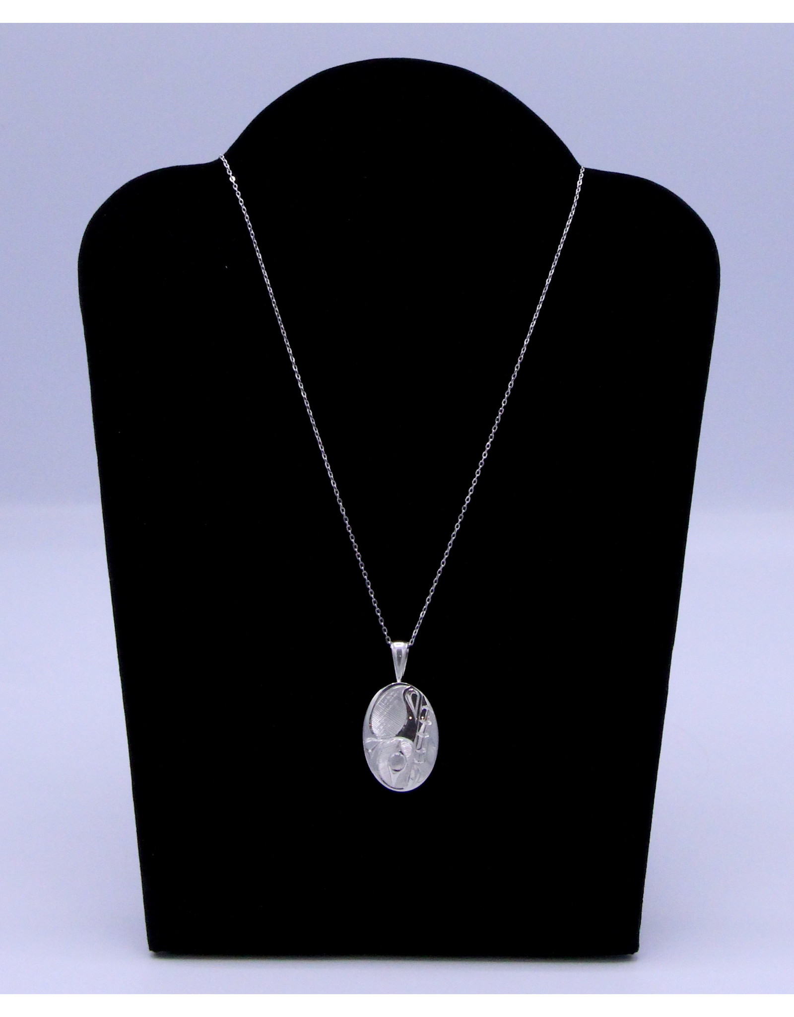 Oval Wolf Necklace by Hollie Bear - HBN15