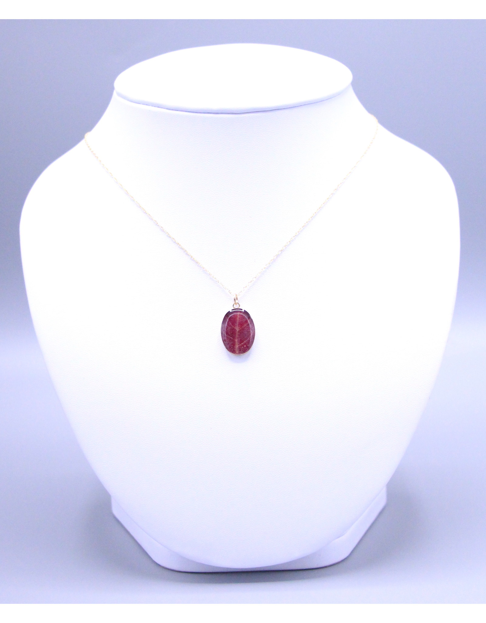 Collier Plaqué Or Feuille d'Érable 18x13mm - ML1813G
