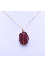 Collier Plaqué Or Feuille d'Érable 18x13mm - ML1813G