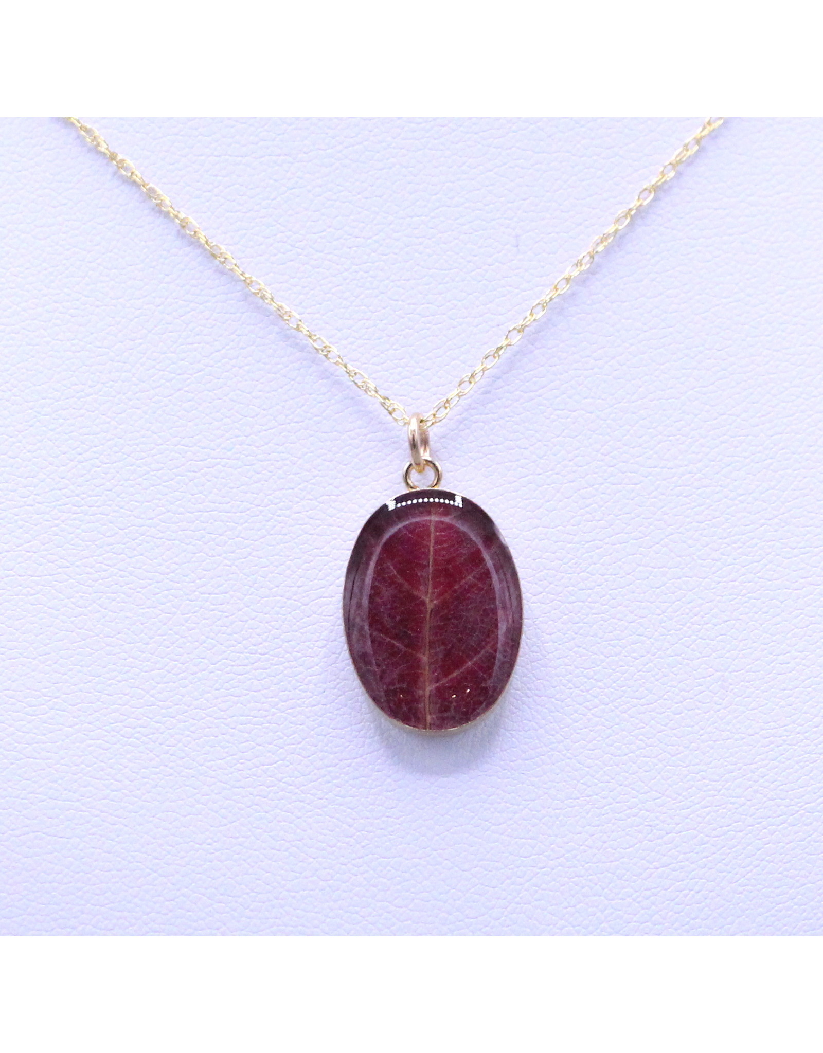 Collier Plaqué Or Feuille d'Érable 18x13mm - ML1813G