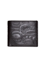 Embossed Wallet by Paul Windsor Black - Spirit Wolf - EFW2