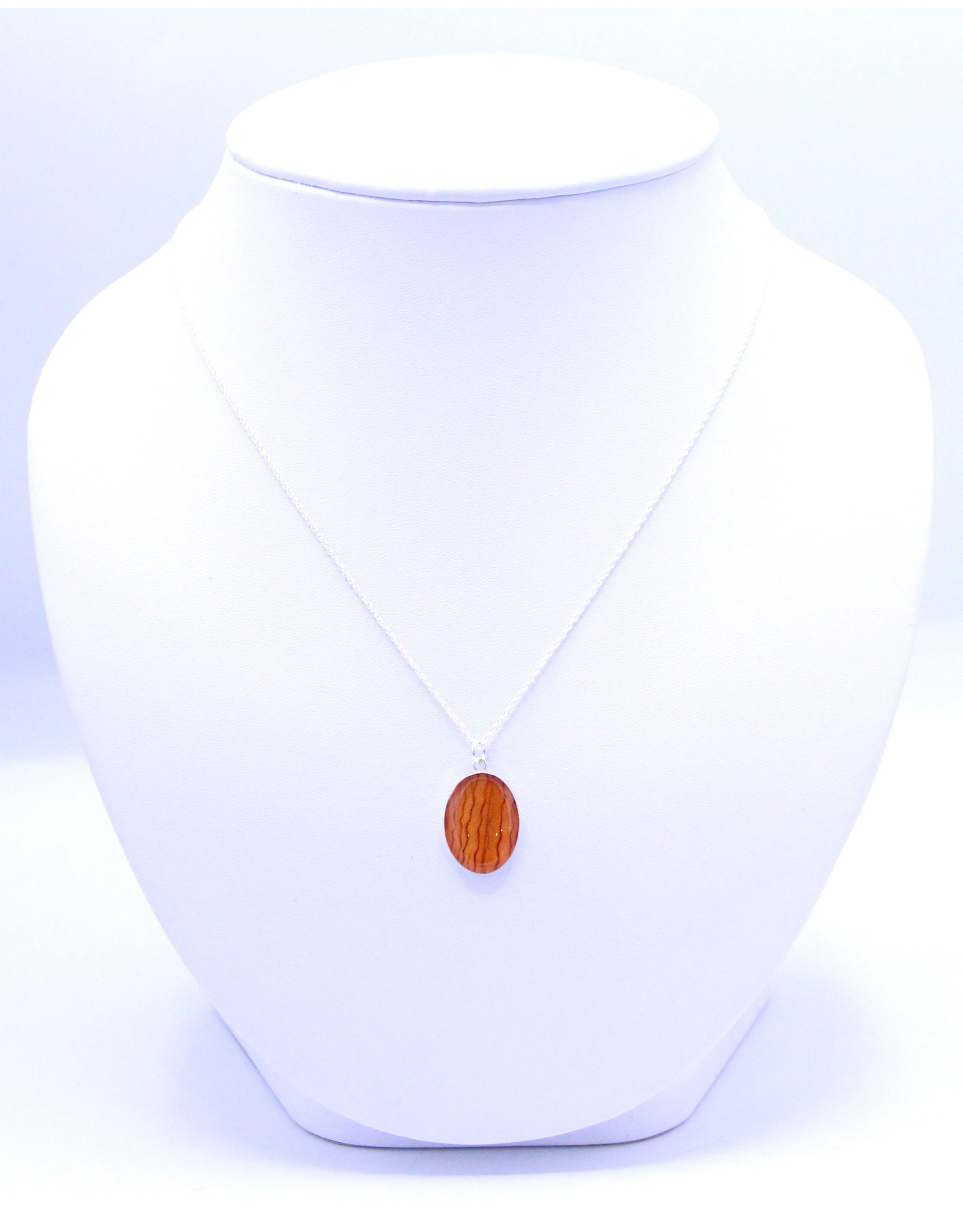 Collier Argent Lis Tigré 18x13mm - SK1813S