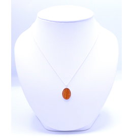 Tiger Lily 18x13mm Silver Necklace