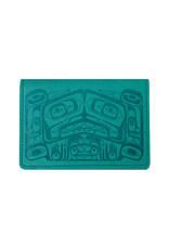 (Teal) Raven Box by Allan Weir Card Wallet- ID26